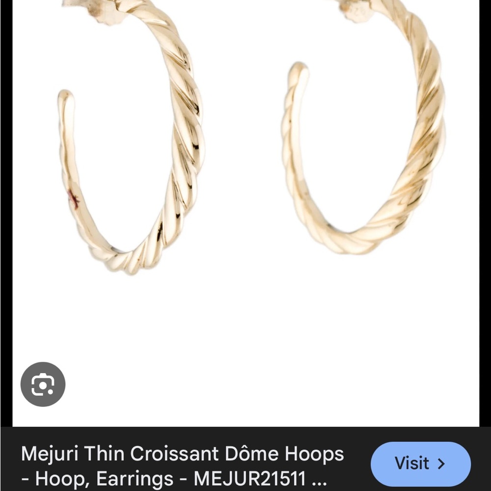 Mejuri Gold Twisted Hoop Earrings